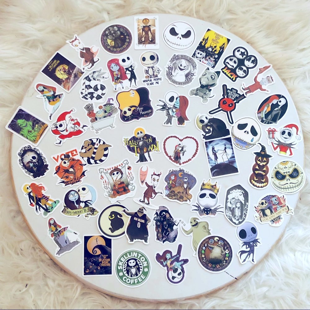 50 Large Nightmare Before Christmas Large Stickers Bundle Jack Skellington NEW